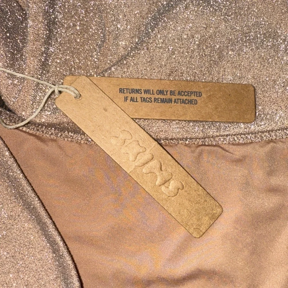 NWT Skims Glitter Swim Scoop Top 3X Crop Top / bralette